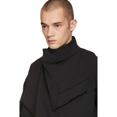 Shop Almostblack Black Asymmetric Jacket
