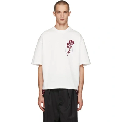 Shop Almostblack White Flower T-shirt