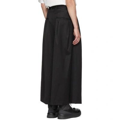 Shop Almostblack Black Wide Leg Trousers