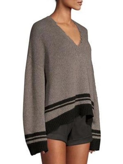 Shop Rta Reid Oversize Cashmere Sweataer In Mocha Noir