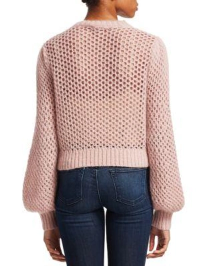Shop Zimmermann Unbridled Mohair-blend Crop Sweater In Mustard