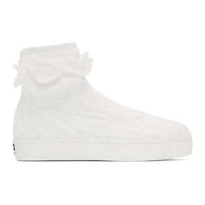 Shop Opening Ceremony White Bobby Lace Sneakers In 1000 White