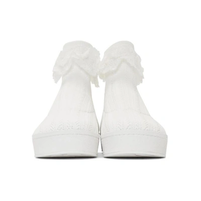 Shop Opening Ceremony White Bobby Lace Sneakers In 1000 White
