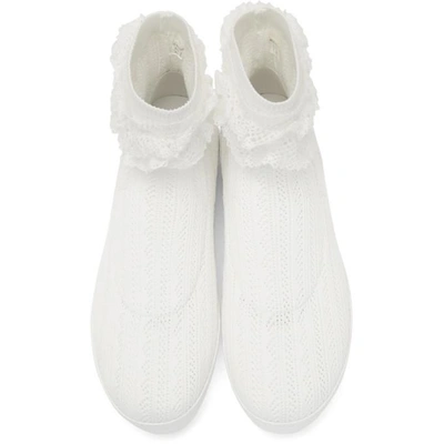 Shop Opening Ceremony White Bobby Lace Sneakers In 1000 White