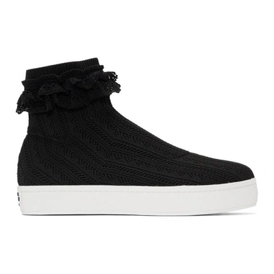 Shop Opening Ceremony Black Bobby Lace Sneakers In 0001 Black