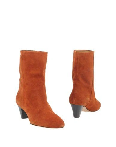 Shop Isabel Marant Étoile Ankle Boot In Brown