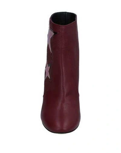 Shop Pinko Ankle Boots In Maroon