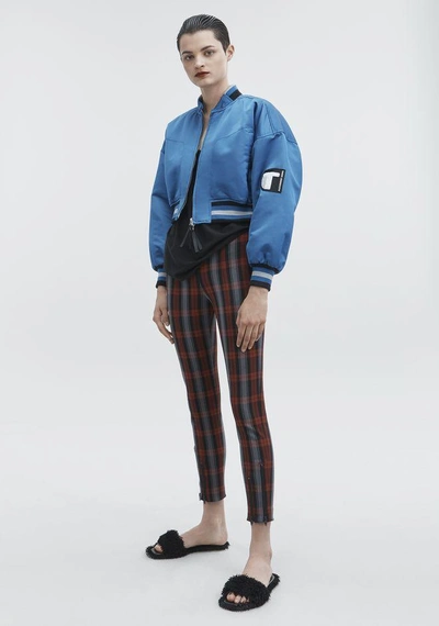 Shop Alexander Wang Cropped Bomber In Blue