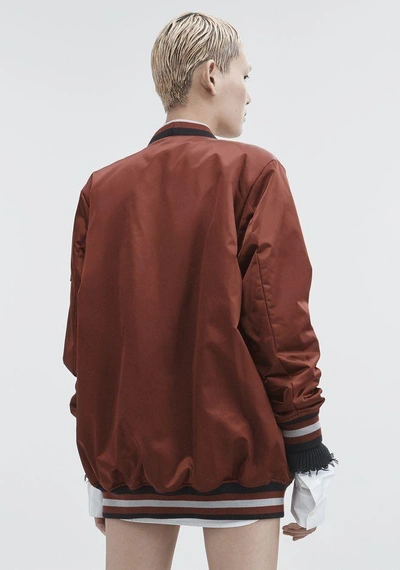 Shop Alexander Wang Bomber Cardigan In Red