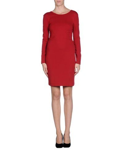 Shop M Missoni Short Dress In Brick Red