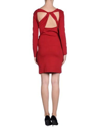 Shop M Missoni Short Dress In Brick Red