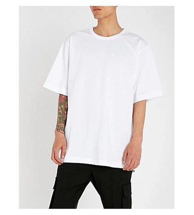 Shop Juunj Oversized Cotton-jersey T-shirt In White