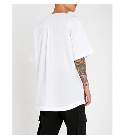Shop Juunj Oversized Cotton-jersey T-shirt In White