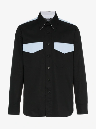 Shop Calvin Klein 205w39nyc Western Two Pocket Shirt In Black