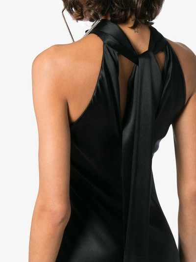 Shop Galvan 'siena' Kleid In Black