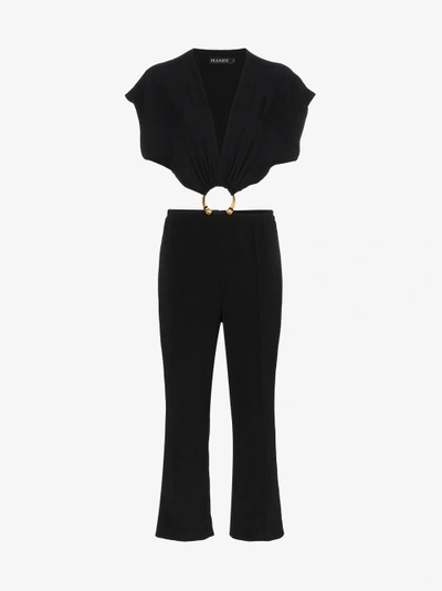Shop Haney Austin Silk Jumpsuit In Black