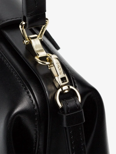 Shop Manu Atelier Black Frame Leather Cross-body Bag