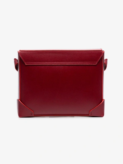 Shop Manu Atelier Red Bold Leather Cross-body Bag