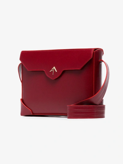 Shop Manu Atelier Red Bold Leather Cross-body Bag