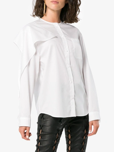 Shop Sjyp Tie Detail Shirt In White