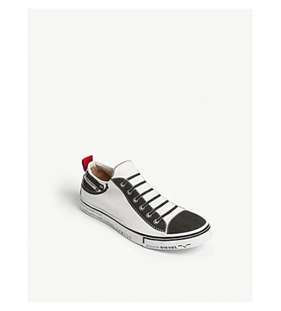 Diesel S-imaginee Low Slip-on Sneakers In White | ModeSens