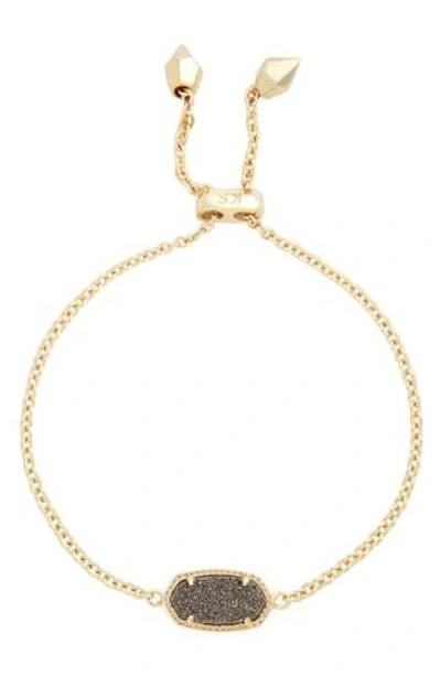 Shop Kendra Scott Elaina Bracelet In Platnium Drusy/ Gold