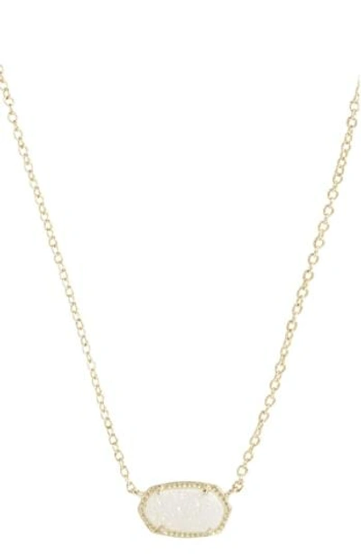 Shop Kendra Scott Elisa Pendant Necklace In Iridescent Drusy/ Gold