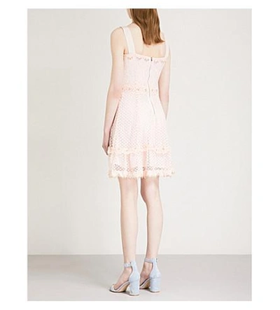 Shop Maje Rosalina Lace Mini Dress In Pink