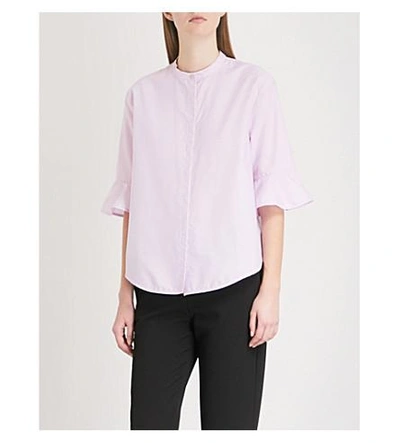 Shop Maje Charly Cotton Shirt In Pink