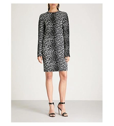 Shop Givenchy Leopard-pattern Stretch-knit Mini Dress In Leopard Black