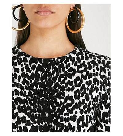 Shop Givenchy Leopard-pattern Stretch-knit Mini Dress In Leopard Black
