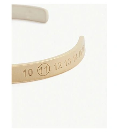 Shop Maison Margiela Numbers Argento Silver Bangle In Silver Gold