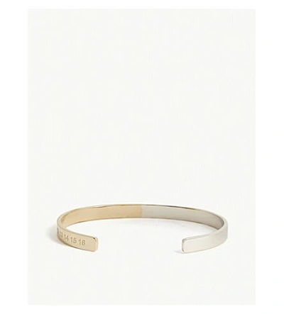 Shop Maison Margiela Numbers Argento Silver Bangle In Silver Gold