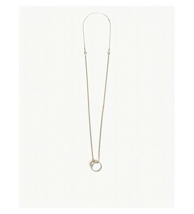 Shop Maison Margiela Two-tone Ring Necklace In Silver Gold