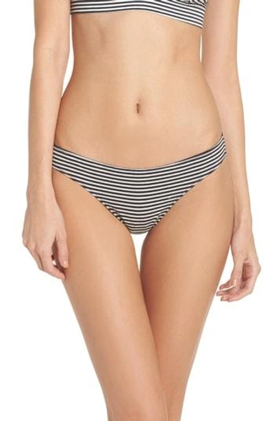 Shop Madewell Jersey Bikini In Deep Navy Stripe