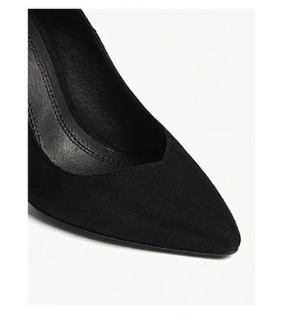 Shop Maje Floro Suede Courts In Black 210