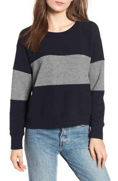Shop Sundry Colorblock Sweatshirt In Marine