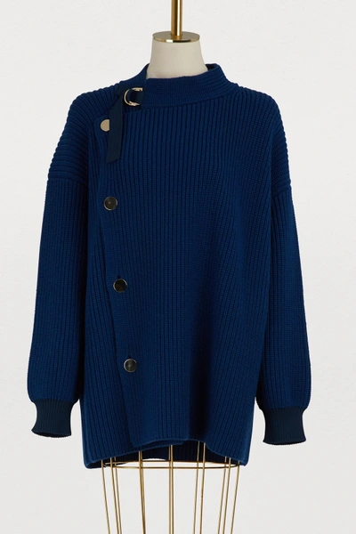 Shop Stella Mccartney Wool Jacket In 4260 - Shadow Blue