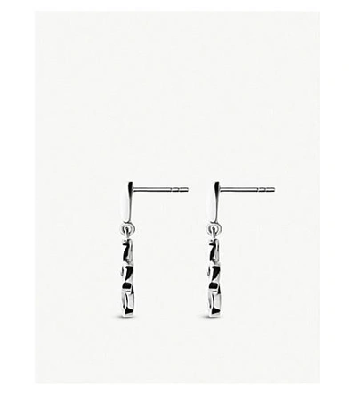 Shop Links Of London Ascot Sterling Silver Four-leaf Clover Earrings