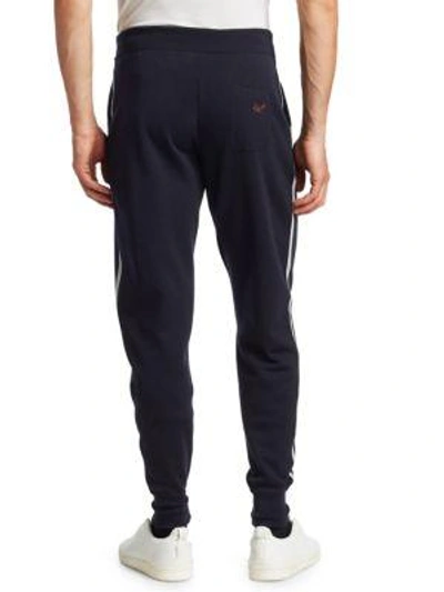 Shop Ermenegildo Zegna Wool-blend Jogger Pants In Navy