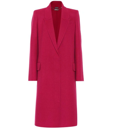 Shop Alexander Mcqueen Wool And Cashmere Coat In Pink