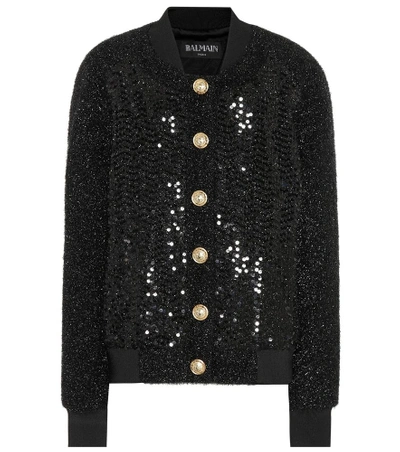 Balmain Sequin Bomber In | ModeSens