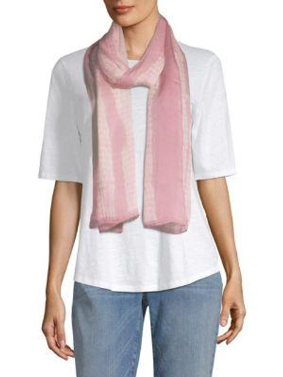 Shop Eileen Fisher Sheer Silk Scarf In Rose Quartz