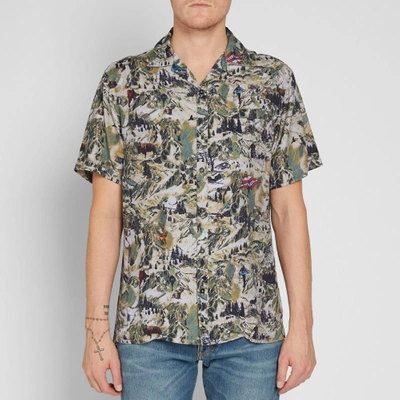 Shop Lanvin Short Sleeve Alpine Print Vacation Shirt In Green