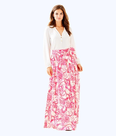 Shop Lilly Pulitzer Lilly Maxi Skirt In Cameo White Kiss Kiss For Goop X