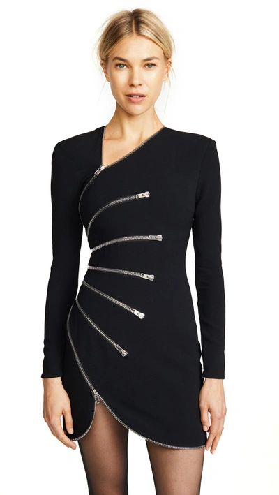 Shop Alexander Wang Zipper Detail Dress In Black