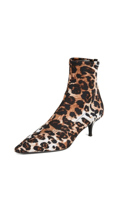 Shop Giuseppe Zanotti Kitten Heel Booties In Leopard