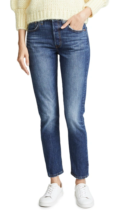 Shop Levi's 501 Skinny Stretch Jeans In Neat Freak