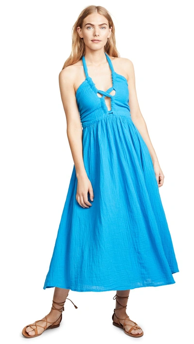 Shop Mara Hoffman Annika Dress In Blue