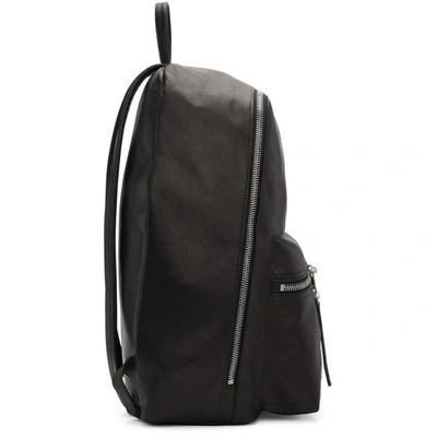 Shop Rick Owens Black Leather Backpack In 09 Black